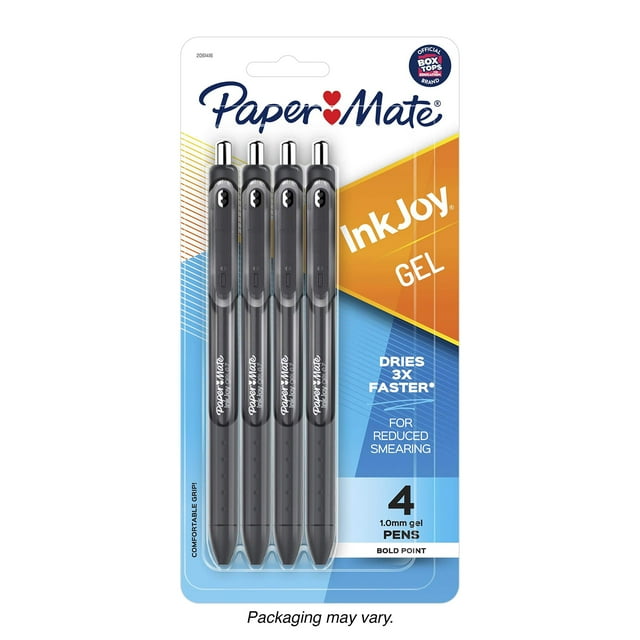 Bolígrafo de gel Paper Mate Ink Joy retráctil punta gruesa 1.0 mm negro
