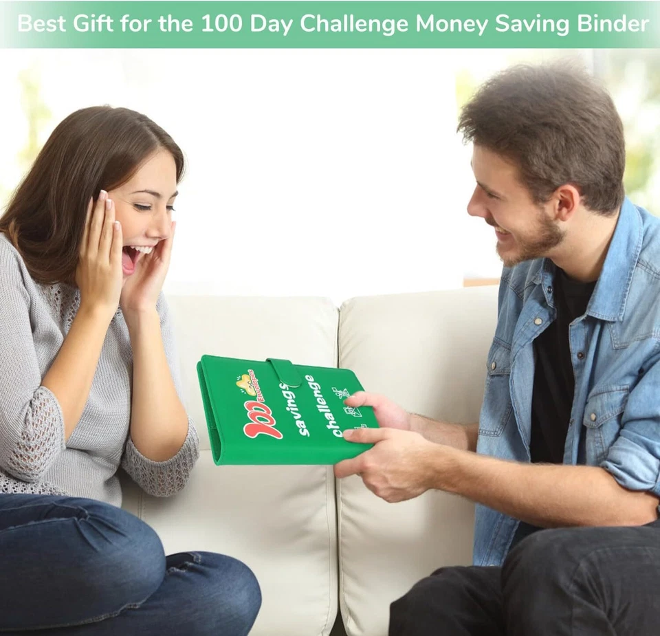 100 Envelopes Money Saving Challenge Binder, 2024 New A5 Money Saving Binder,