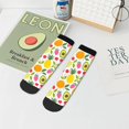 thumbnail image 7 of Fuzoiu Avocado And Pineapple Print Adult Socks, Crew Moisture-wicking Socks, Unisex Cushion Crew Socks,Casual Sports Ankle Socks, 7 of 7