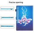 thumbnail image 4 of Cowithday Case for Samsung Galaxy Tab S8 2022 and Tab S7 2020 11" (SM-X700/X706/T870/T875/T876/T878) with Pencil Holder [Auto Wake/Sleep] Stand Magnetic Smart PU Leather Cover, Glitter Blue Butterfly, 4 of 9