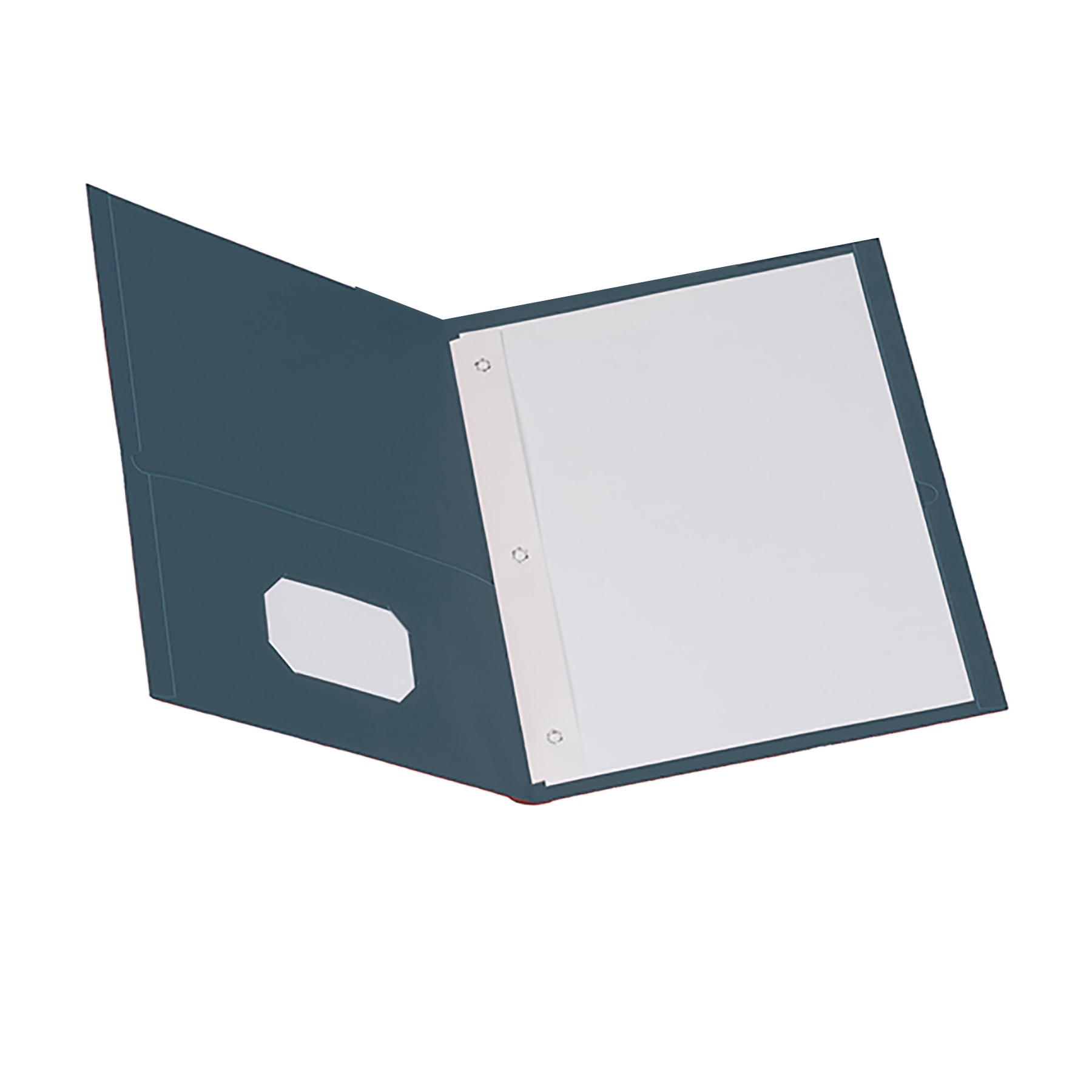 Oxford Twin Pocket Folders with Fasteners, Dark Blue, Box of 25