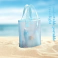 thumbnail image 6 of Ruziyoog Beach Bags Waterproof Sandproof Mesh Beach Bag for Swim Pool Bag Beach Tote Bag Toy Tote Bag Grocery Storage Net Bag Light Bule 6.3X3.94X9.45In, 6 of 7