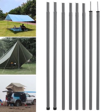 2 Pcs/Set Fiberglass Tent Pole, 4.48m Replacement Camping Tent Poles Support Frames Repair Kit, For 5-6 Person Camping Tent