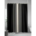 thumbnail image 5 of Shower Curtain Black Stripes Bathroom Curtains with Hooks, Waterproof Fabric Classic Striped Linen Bath Shower Curtains Set for Bathroom Bathtubs Decor 72x72 Inch, 5 of 8
