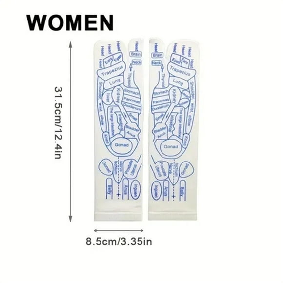 Reflexology Foot Massage Socks - Acupressure Therapy Socks with Pressure Point Chart & Massage Tool
