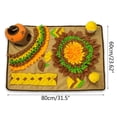 thumbnail image 3 of Slow Feeders Food Mat Wash-able Snuffle Puzzle Mat Training Dog Feeding Mat Boredom Reduce Pet Education Treats Pad, 3 of 4