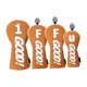 thumbnail image 2 of 4 fundas de madera para cabezas de palos de golf, antiarañazos, funda protectora para tacos de golf Naranja, 2 of 9