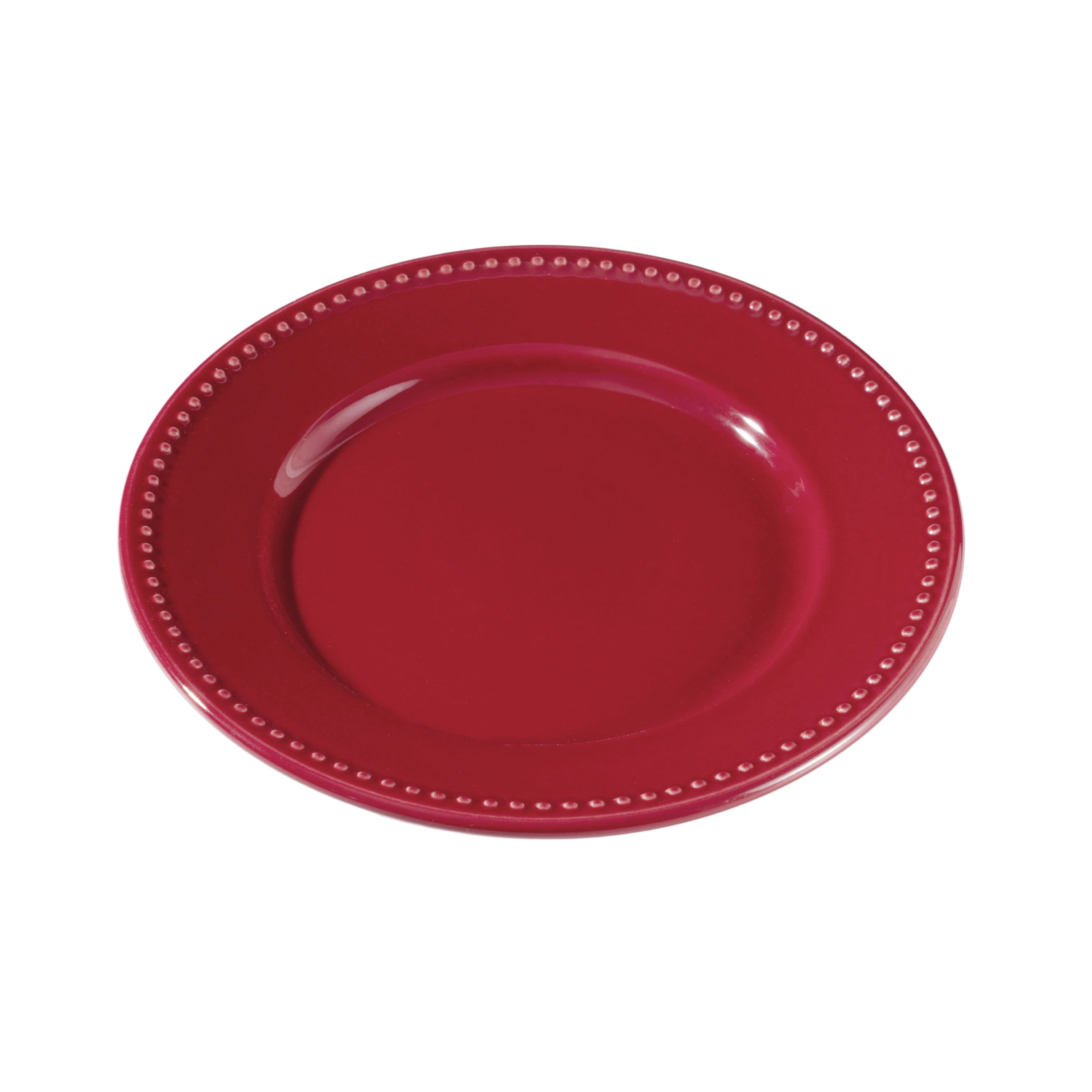 Mainstays Brynn 8 in Red Stoneware Salad Plate