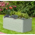 thumbnail image 3 of 40" Raised Frame Bottomless Vintage Galvanized Metal Planter Box Outdoor Garden Bed for Vegetables Flowers Herbs, 3 of 6