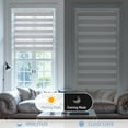 thumbnail image 6 of Keego No Tools No Drill Cordless Zebra Roller Blinds Blackout Dual Layer Roller Shades Privacy Zebra Windows Shades Zebra Blinds for Windows - Gray, 32"W x 56"H, 6 of 8