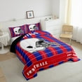 thumbnail image 3 of Erosebridal American Football Gamer Bedding Sets Queen with Comforter,Rugby City Duvet Insert,Buffalo Comforter Sets Queen Size For Boys,Lightweight Bedroom Decor Reversible,3pcs, 3 of 7