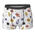 thumbnail image 6 of Men's Boxer Briefs, Rocket Planets Soft Comfy Mens Underwear Boxer Briefs Breathable With Widen Waist, 6 of 7
