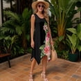 thumbnail image 4 of Uorisanigo Hawaiian Flower Couples' Outfits Husban and Wife Clothing Short Sleeve Shirt for Men Fashion Hawaiian Tops and Women's Tank Dress Flowy Beach Vacation Sundress, 4 of 7