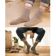 thumbnail image 4 of Zhengup Pack of 5 Womens Wool Socks Winter Warm Thick Knit Soft Vintage Casual Crew Boot Socks Gifts, 4 of 5