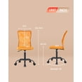 thumbnail image 7 of YRLLENSDAN Mesh Office Chairs, Home Office Desk Chairs Comfortable Office Chair No Arms Work Chair Ergonomic Desk Chair Computer Chairs For Adults Teens, Orange, 7 of 7
