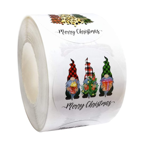 Pegatinas Pegatinas de Feliz Navidad 500 piezas etiquetas de sello con tema Likrtyny Libre de BPA