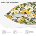 thumbnail image 5 of Haiem Sunflowers And Butterflies Print Velvet Soft Solid Decorative Square Throw Pillow Covers Set with Elegant Piping Christmas Cushion Case for Sofa Bedroom Car-16"x16", 5 of 8
