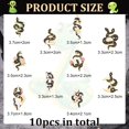 thumbnail image 2 of 10Pcs Snake Enamel Pin 11 Styles Alloy Animal Enamel Brooch Pins Snake Brooch Banquet Badge Pins, 2 of 7