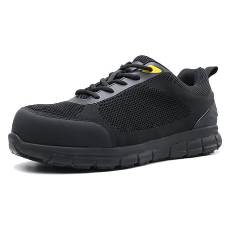 

ZHYWDBWZ ESD Composite Toe Steel Toe Shoes for Men and women SRC Non Slip low Work Shoes Construction Lightweight Breathable Sneakers Indestructible Lace-Up Safety Shoe