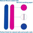 thumbnail image 3 of 100 Pcs Nail Files for Nature Nails Small Disposable Double Sided Colorful Nail File Bulk for Home Salon Travel Size Mini Manicure Kit for Men Women Kids Wood Emory Pink/Blue, 3 of 5