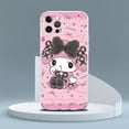 thumbnail image 1 of Funda transparente Kuromi My Melody para Apple iPhone 14 11 13 Pro 12 7 8 Plus SE 2022 XR X XS Max 6 6S, funda de silicona para teléfono xuanjing  unisex, 1 of 2