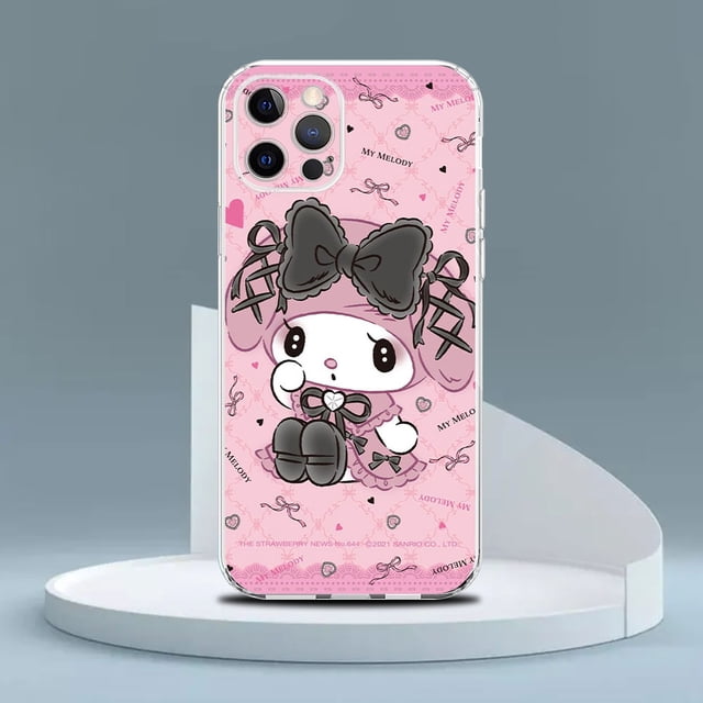 Funda transparente Kuromi My Melody para Apple iPhone 14 11 13 Pro 12 7 8 Plus SE 2022 XR X XS Max 6 6S, funda de silicona para teléfono xuanjing unisex