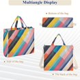 thumbnail image 6 of FORMRS Womens Corduroy Tote Bag Crossbody Shoulder Handbag with Pocket, Color Striped, 6 of 7