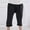 Black, variant on ZZwxWA Cotton Linen Kids Casual Pants with Rolled Hem Elastic Waist Comfortable Loose Fit Trousers for Daily Wear