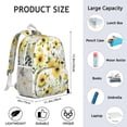 thumbnail image 3 of Wildflower Sunflower Backpack - Breathable Adjustable School Bag with Reinforced Stitching, 3 of 5