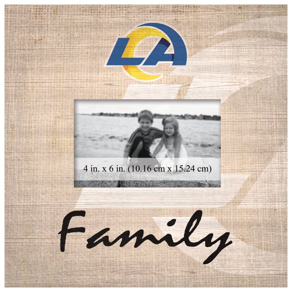 Los Angeles Rams 10'' x 10'' Burlap Pattern Frame