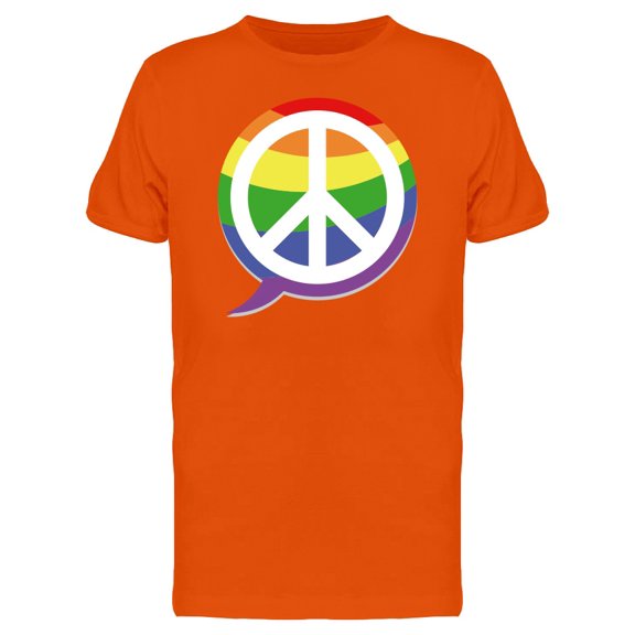 Peace Icon Rainbow Tee Men's -Image by Shutterstock