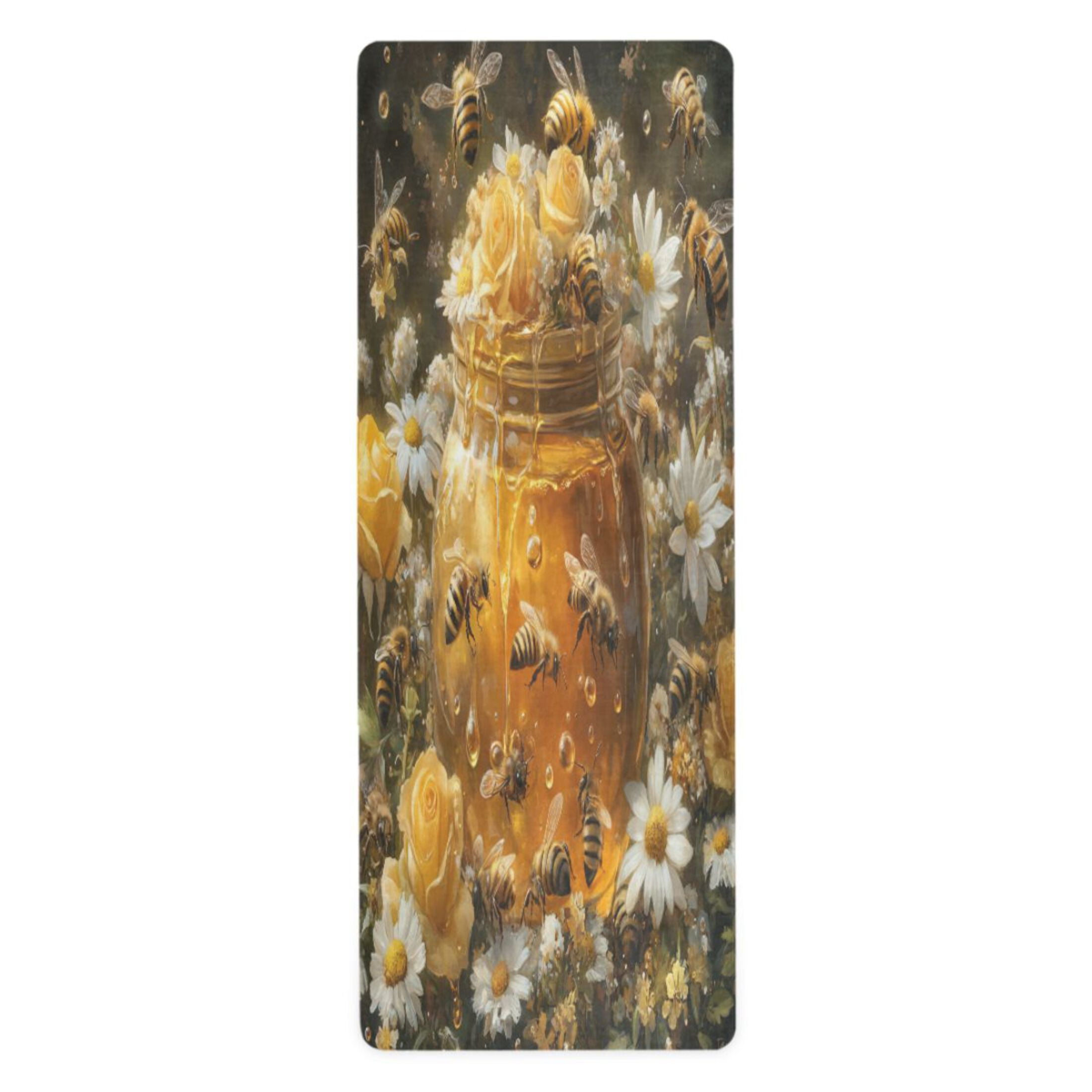 BZSMCE Yoga Mat Women Bee Take Honey Painting Fitness Mat