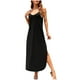 thumbnail image 2 of Puntoco Vestidos Mujer Elegantes Mujeres Casual Slim Traje Vestido Largo Color Sólido Suelto Sin Mangas V-Cuello Camisola Vestido, 2 of 6