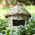 thumbnail image 4 of 2 piezas de hierba tejida para colgar pajarera paja de pájaro decoración, 4 of 9