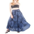 thumbnail image 3 of Jupe Longue Maxi Boho Imprimée Taille Haute Ourlet Asymétrique pour Vacances à la Plage Rouge m, 3 of 6