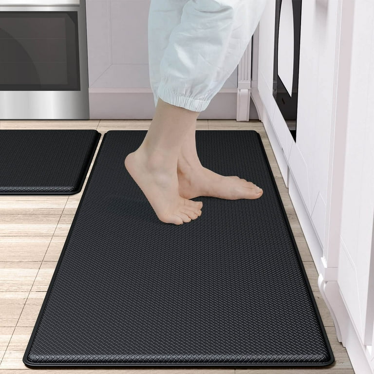 IsEasy Anti Fatigue Mat Floor Mat Extra Thick Standing Office Desk Mat Memory Foam Cushioned Anti Fatigue Ergonomic Kitchen Mats Comfort Standing Pad