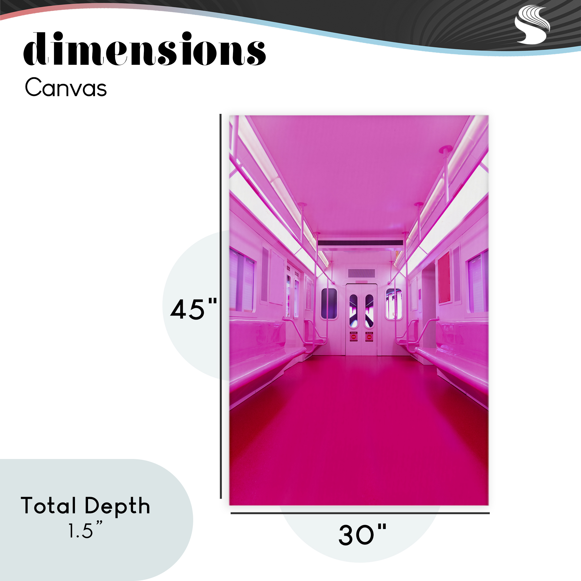 Futuristic Pink Tone Subway Canvas Wall Art, design by LISH Creative