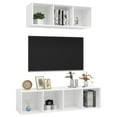 thumbnail image 4 of vidaXL TV Stand Set TV Console Unit 2 Piece High Gloss Black Engineered Wood, 4 of 64