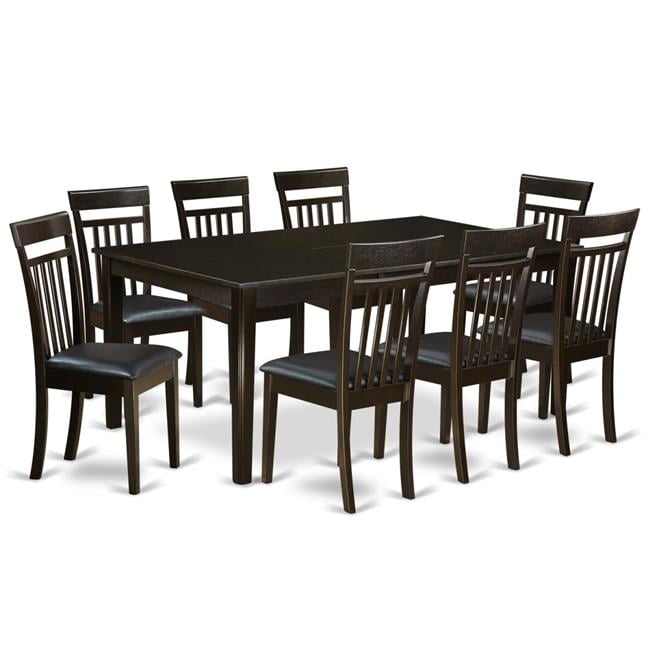 Dining Room Set - Table with Leaf Plus 8 Chairs - 9 Piece - Walmart.com
