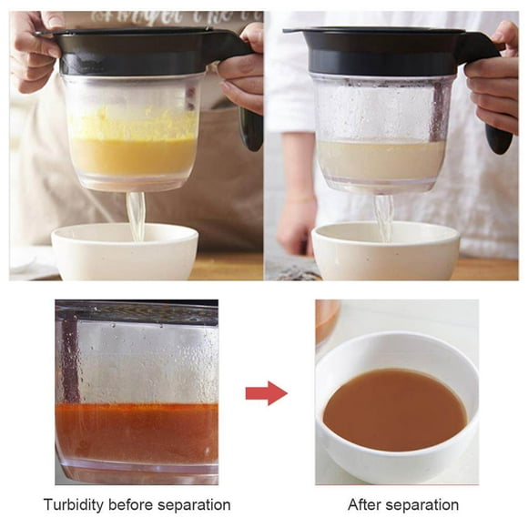 Xingzhi Fat Separator Kitchen Oil Filter Gravy Fat Separator with with Easy Bottom Release