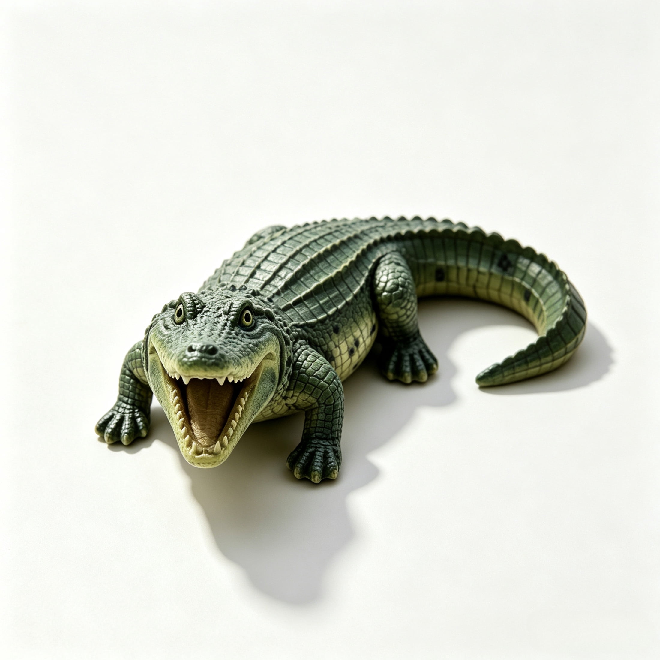 GDF Studio Crocodile Resin Indoor/Outdoor Guardian Statue, Weather-Resistant Decor Figurine for Garden & Courtyard