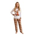 thumbnail image 3 of AIGUR Family Christmas Pajamas Family Matching Christmas Pajama Set Family Matching Pajamas Sets Long Sleeve Reindeer Printed Tops Plaid Pants, 3 of 10