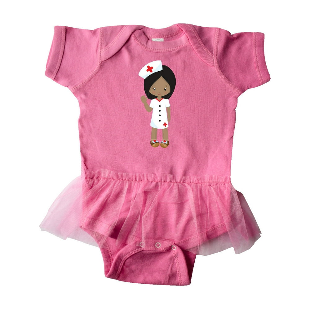 INKtastic African American Girl, Nurse, Nurse Uniform Infant Tutu