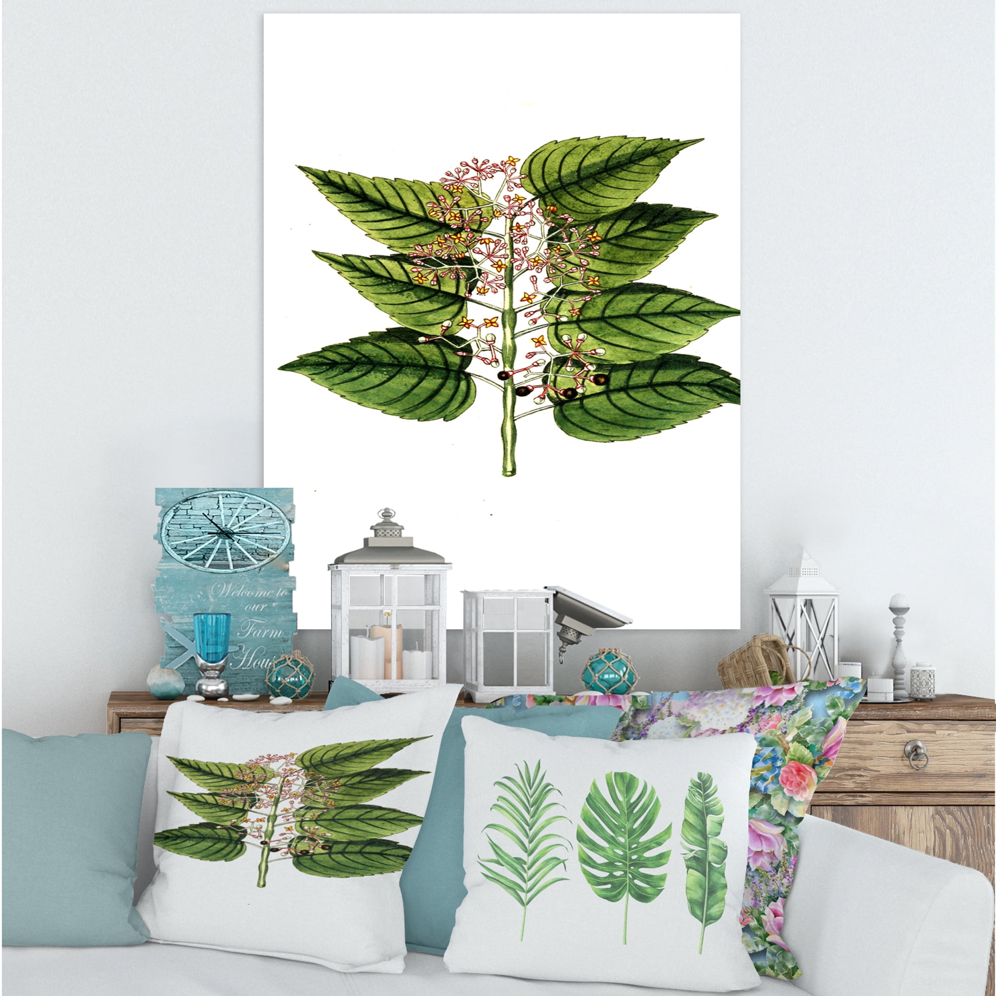 Designart ' Ancient Plant Life XXVI ' Traditional Canvas Wall Art Print
