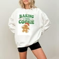 thumbnail image 2 of Christmas Pregnancy Announcement Sweatshirt Growing A Little Cookie Sweatshirt Baking A Little Cookie Shirt, 2 of 5