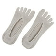 thumbnail image 4 of Medias de cinco , corte bajo, barco invisible, puntera dividida, para para hombres y mujeres gris Zulema calcetín del dedo del pie, 4 of 8