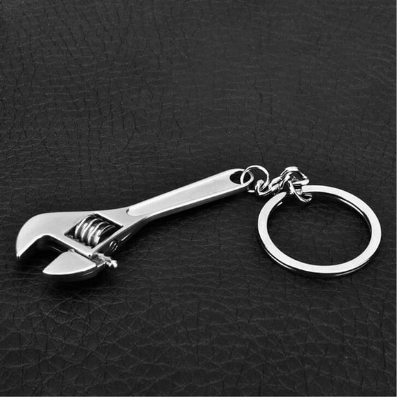 Adjustable Wrench Keychain Mini Tool Keyring Metal Spanner Key Chain
