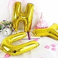 thumbnail image 2 of Glanzzeit 16 Inch Gold Foil Balloons Letters A - Z Numbers 0-9 Shower Birthday Wedding Party Decor (Letter H), 2 of 6