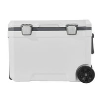 Portable Cooler, 45 QT Insulated Wheeled Cooler, 64 Can Capacity with Cup Holder, Default
