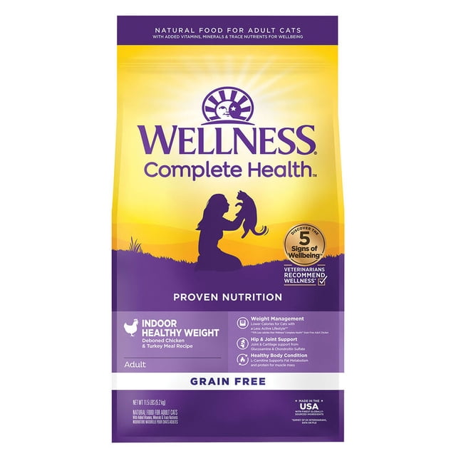 Wellness, Feline Adult - GF Complete Health - Healthy Weight - Chicken - Dry Cat Food